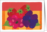 Berry Fruit Birthday with Stripes card