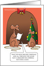 Humorous Mice Reading Twas The Night Before Christmas card