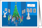 Christmas Tree in a Art Museum card