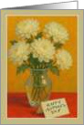 Vase of Chrysanthemums for Mother’s Day card