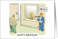 Funny Birthday Violin Player at Complaint Department card