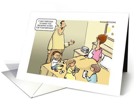 Humorous Birthday for Mother With Children Making... (1583506)