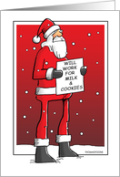 Humorous Santa With...