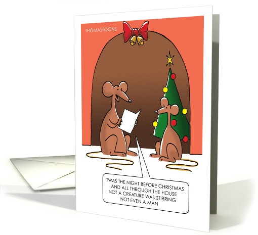 Humorous Mice Reading Twas The Night Before Christmas card (1588312)