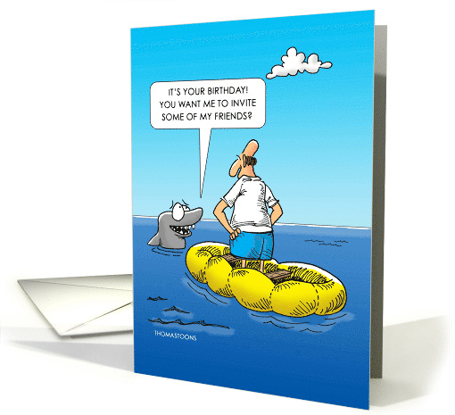 Birthday Guy on Life Boat Meets Shark card (1609226)