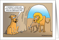 Humorous Lion Brings...
