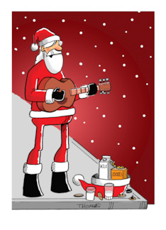 Santa Playing Guitar...