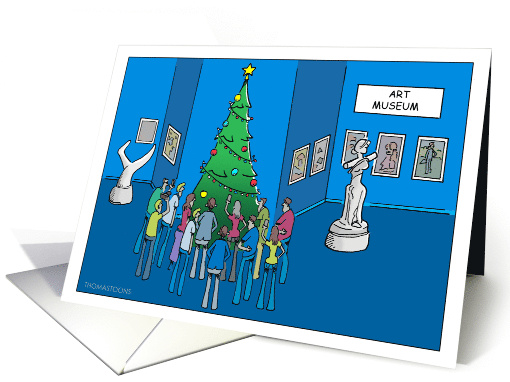 Christmas Tree in a Art Museum card (1656186)