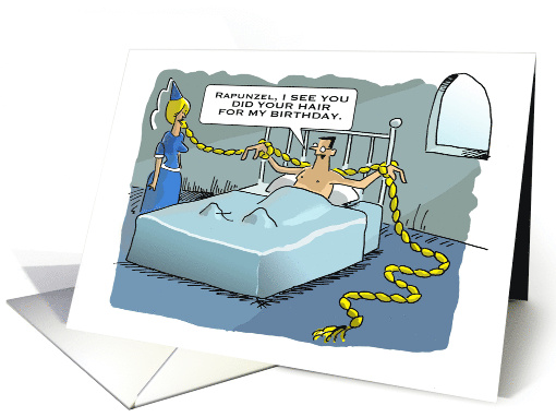 Rapunzel Ties Up Boyfriend With Hair For His Birthday card (1687638)