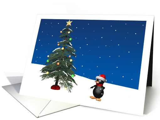 Christmas Card of of Penguin at South Pole card (1805650)