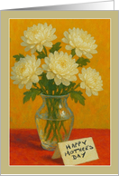 Vase of Chrysanthemums for Mother’s Day card
