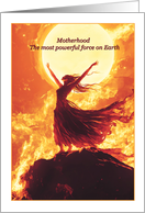Mother’s day Woman Goddess on Mountain card