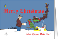 Oscar and Rex Sharing a Cup of Cocoa Merry Christmas card