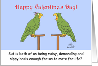 Happy Valentine’s Day with Hortense and Oscar Discussing Mating card