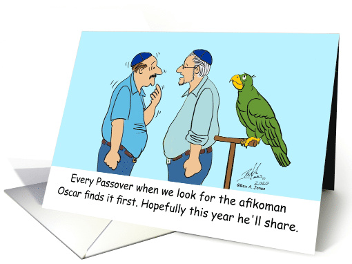 Every Passover Oscar beats everybody to the afikoman card (1598304)