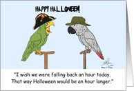 Nugget Wishes That It Fell Back A Hour On Halloween card