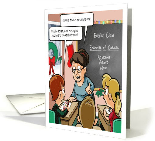 Funny Santa Claus Pun Christmas card (1589680)