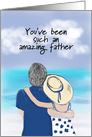 Fathers Day Card to Husband At the Beach card