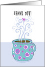 Thank you Card with Steaming Fun and Colorful Coffee Cup card