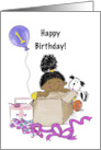 Happy First Birthday for African American Girl card