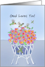 Hummingbirds Card To Say God Loves You and Will Take Care of You card