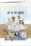 Christmas Card With Children’s Nativity Pageant Joy to the World card