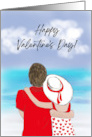 Valentine’s Day Card For Her With Couple on the Beach card