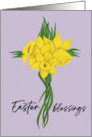 Religious Easter Card With Daffodils in Shape of Cross card