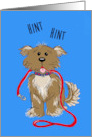 New Dog or Puppy Holding Its Leash Hinting For a Walk card