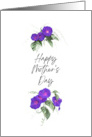 For Mom Happy Mothers Day with Purple Morning Glories card
