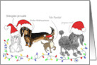 Christmas Card With Dogs Say Merry Christmas in Different Languages card