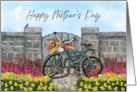 Mother’s Day Bicycle Basket Bouquet of Colorful Flowers card