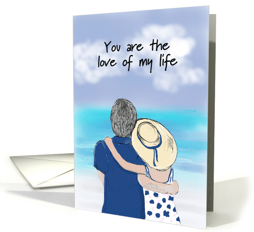 Card to Say I Love You for Lovers or Married Couple at the Beach card