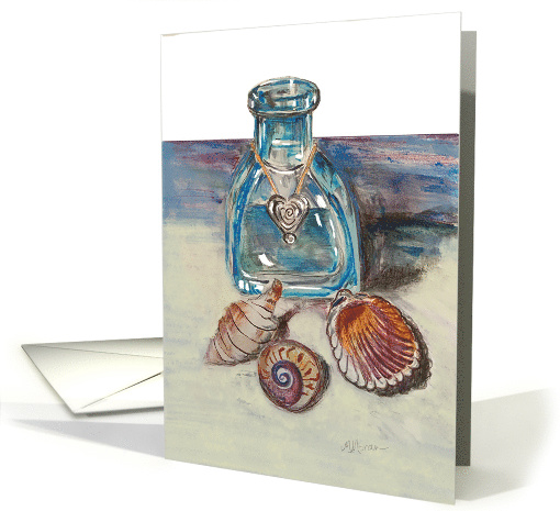 Sympathy Card With Seashells and Bottle at the Beach card (1627614)