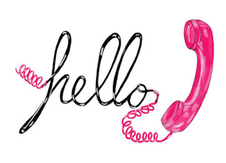 Hello Card With Pink...