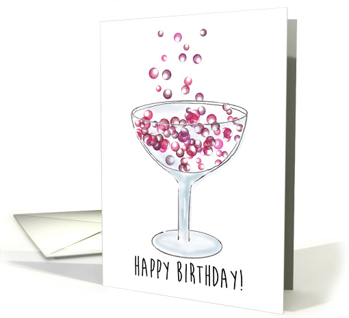 Happy Birthday Card With Bubbly card (1694648)