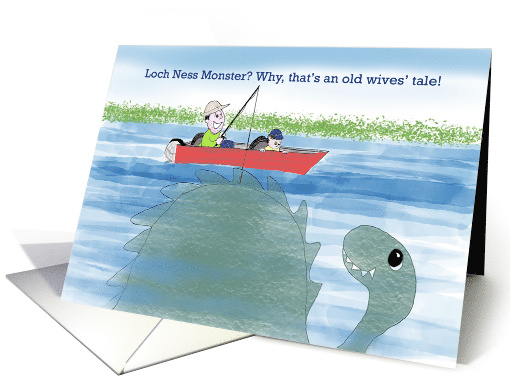 Father's Day Card Father and Son Fishing Above the Loch... (1924120)