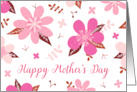 Happy Mother’s Day with Pink Floral Pattern card