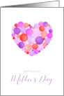 With Love on Mother’s Day Minimalist Pink and Purple Watercolor Heart card