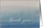 Thank You with Calm Minimalist Blue Gray Abstract Art Background card