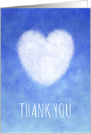 Thank You Peaceful Blue Sky and White Cloud Heart card