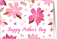 Happy Mother’s Day with Pink Floral Pattern card