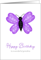 Wonderful Grandma Birthday Design with Cute Purple Butterfly card