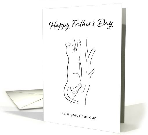 Happy Father's Day Great Cat Dad Minimalist Cat in Tree... (1851734)
