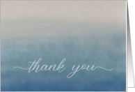 Thank You with Calm Minimalist Blue Gray Abstract Art Background card