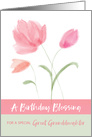 Religious Birthday for Great Granddaughter Blessing Pink Flowers card