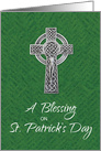 St. Patricks Day Blessing Irish Crucifix card