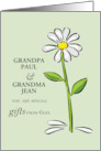 Custom Names Gift from God Daisy Religious Grandparents Day card