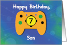 Son 7 Year Old Birthday Gamer Controller card