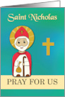 St. Nicholas Pray for Us Simple Catholic Saint card